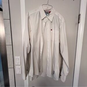 Quiksilver Men's White Button Down Shirt